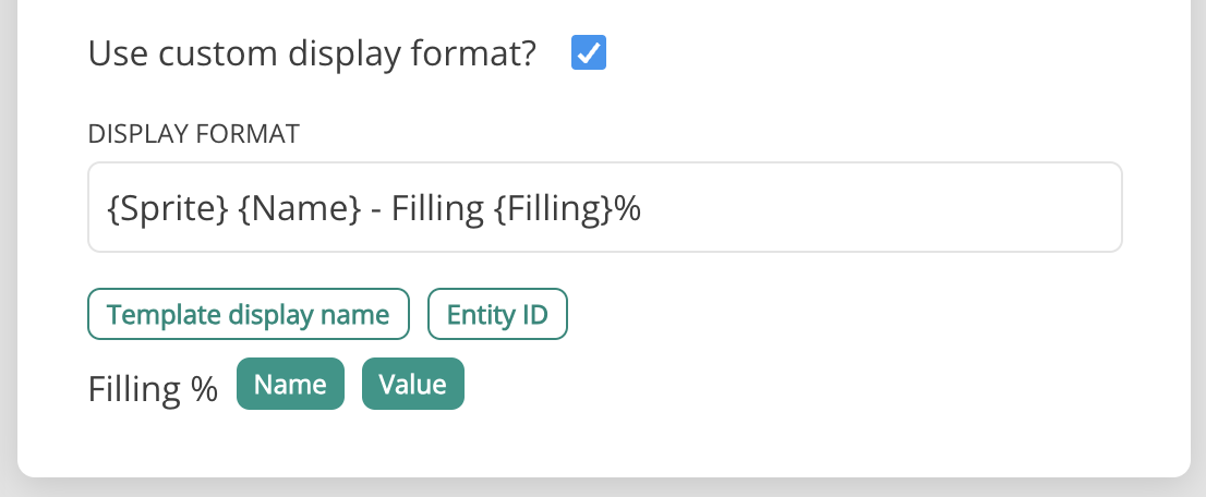 Custom display format Balancy