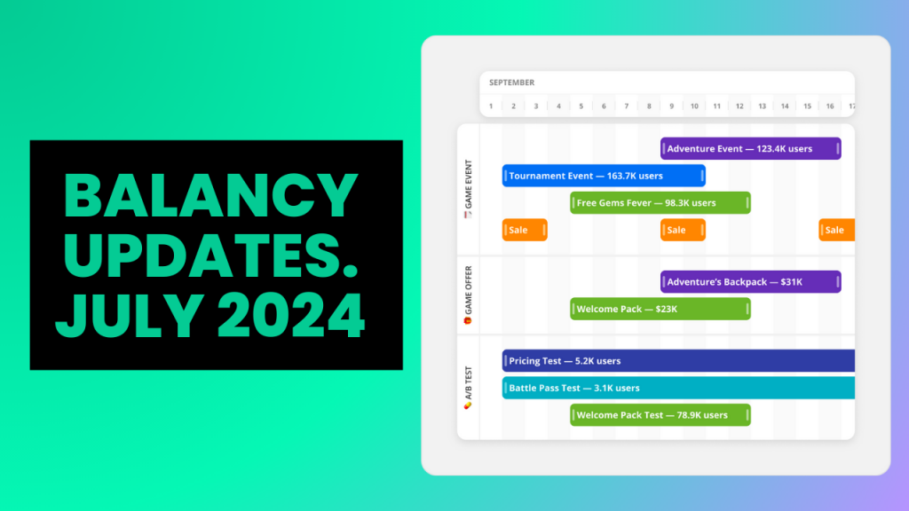 Balancy product updates July 2024