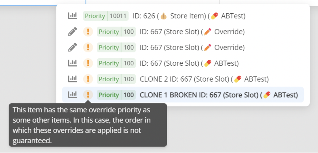 Priority sorting